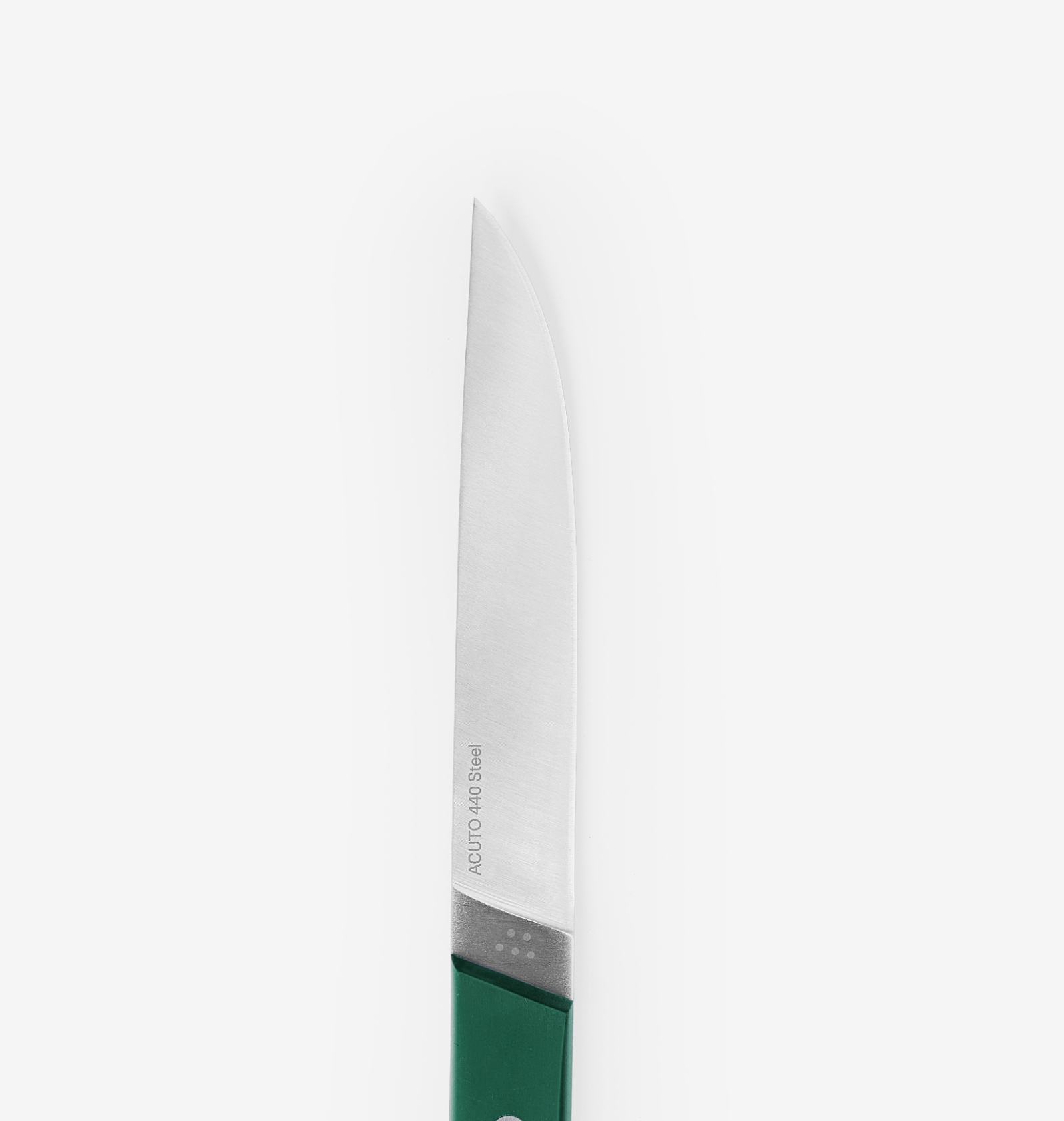 Acuto 440 stainless steel kitchen knife blade with green handle